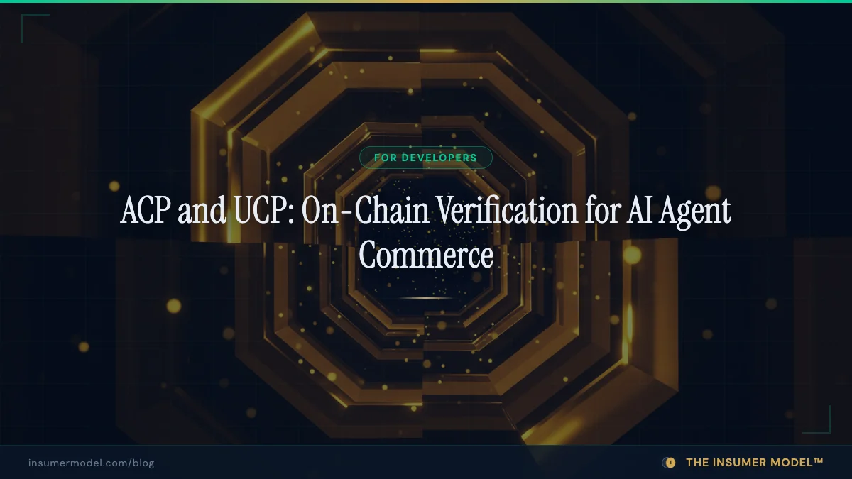 ACP and UCP: On-Chain Verification for AI Agent Commerce