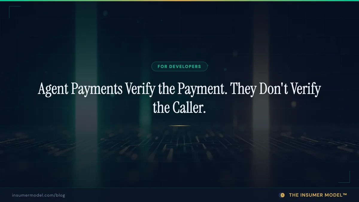 Agent payments verify the payment, not the caller: the x402 authorization gap
