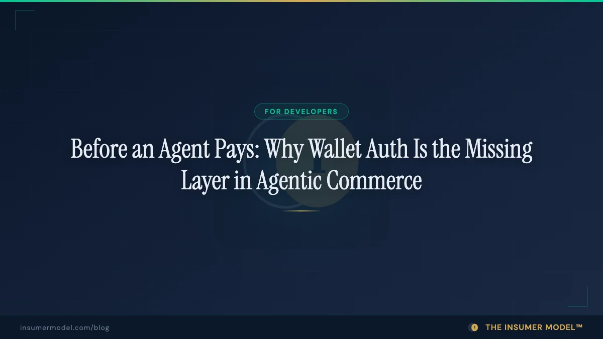 Before an Agent Pays: Why Wallet Auth Is the Missing Layer