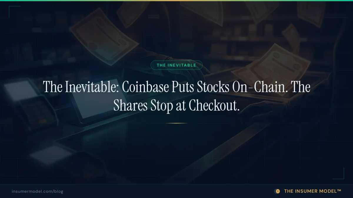 The Inevitable: Coinbase Puts Stocks On-Chain. The Shares Stop at Checkout.