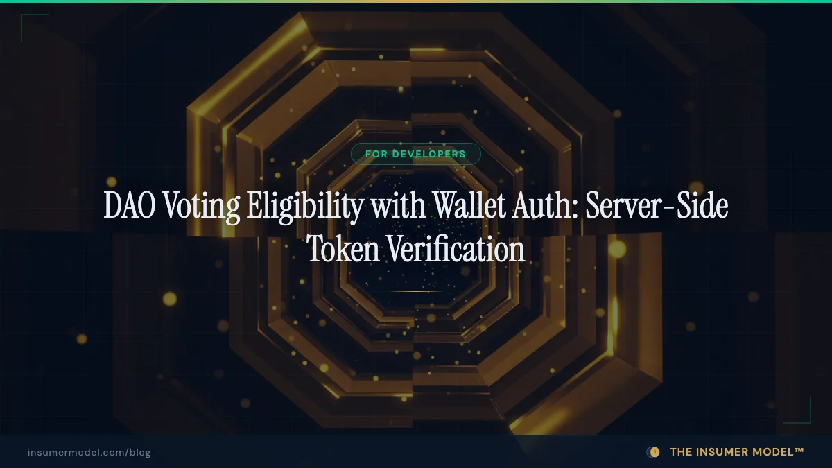 DAO Voting Eligibility with Wallet Auth: Server-Side Token Verification