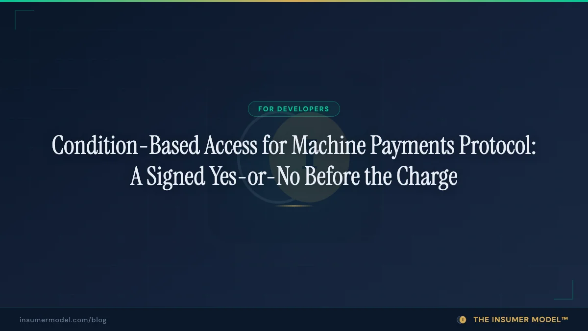 Condition-Based Access for Machine Payments Protocol: A Signed Yes-or-No Before the Charge