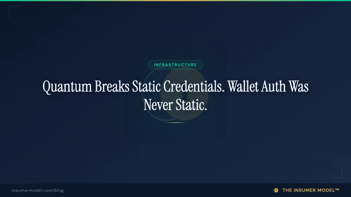 Quantum Breaks Static Credentials. Wallet Auth Was Never Static.