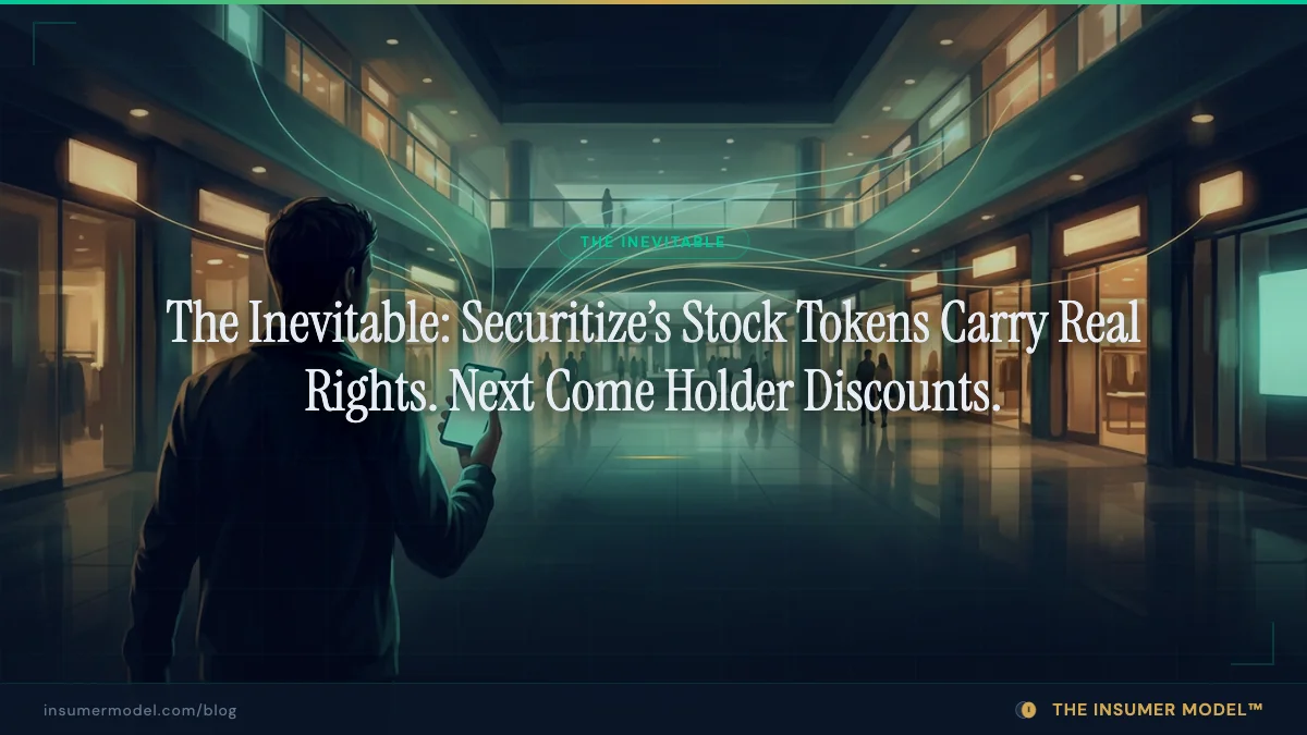 The Inevitable: Securitize's Stock Tokens Carry Real Rights. Next Come Holder Discounts.