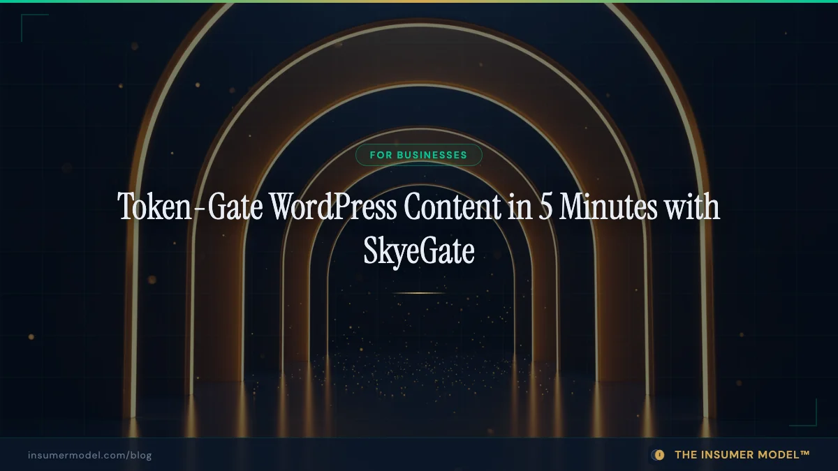 Token-Gate WordPress Content in 5 Minutes with SkyeGate