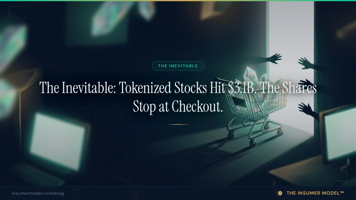 The Inevitable: Tokenized Stocks Hit $3.1B. The Shares Stop at Checkout.