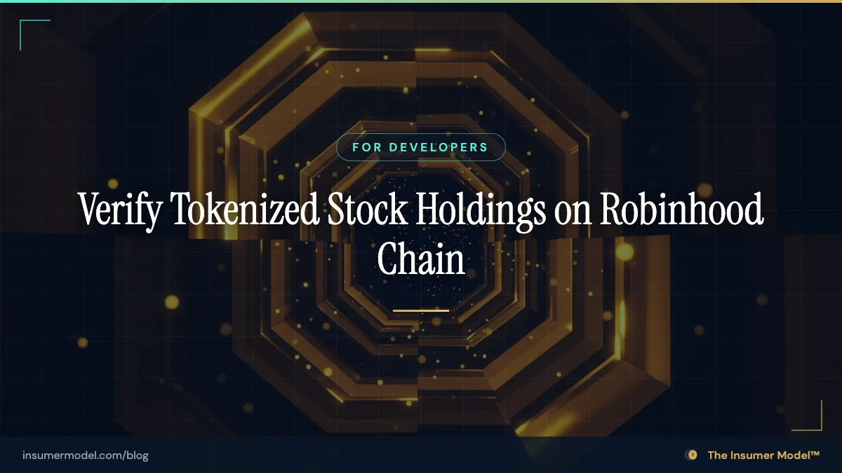 Verify Tokenized Stock Holdings on Robinhood Chain