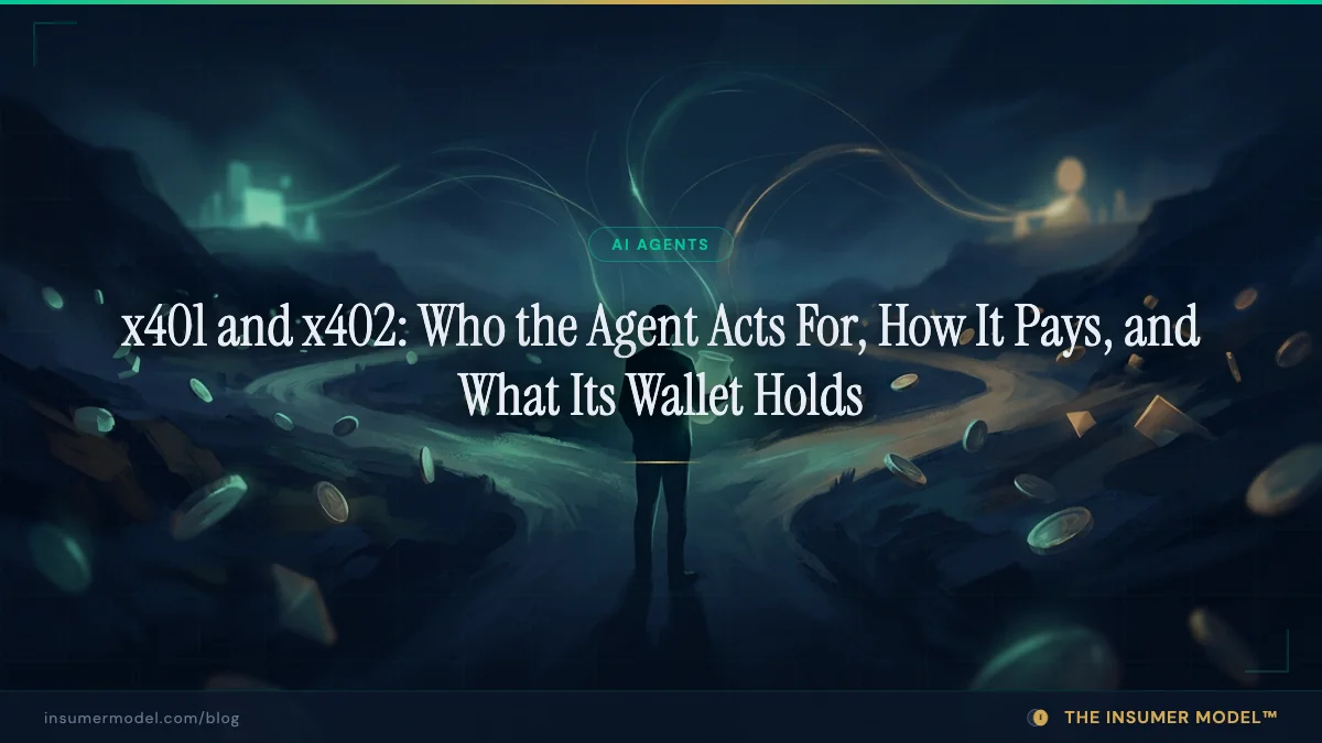 x401 and x402: Who the Agent Acts For, How It Pays, and What Its Wallet Holds