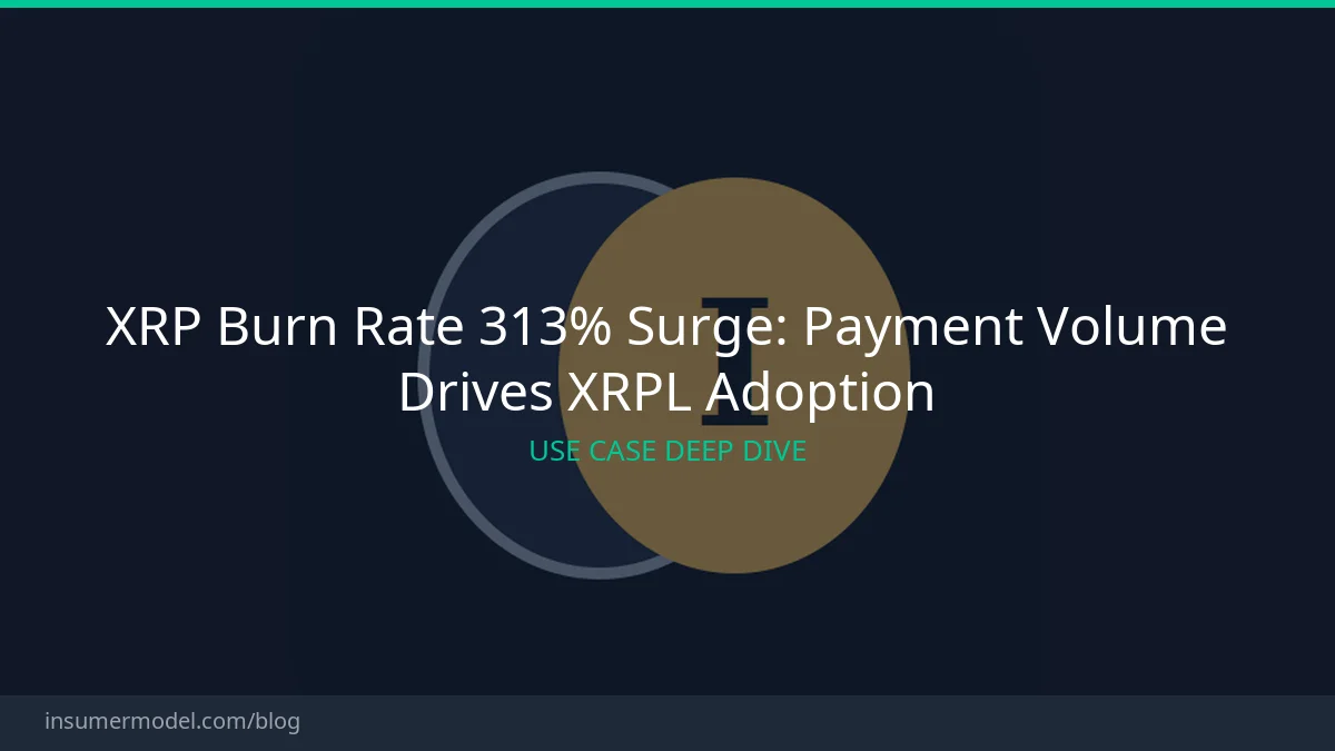 XRP Burn Rate 313% Surge: Payment Volume Drives XRPL Adoption